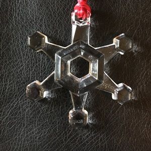 Orrefors Vintage crystal snowflake Christmas ornament 2008 - slight flaw